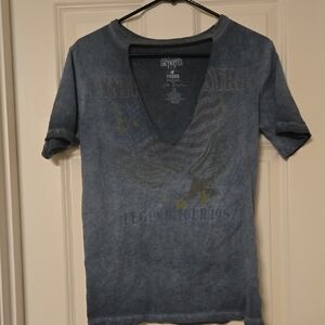 Free People Charcoal Graphic Tee